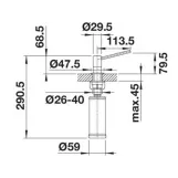 Дозатор жидкого моющего средства Blanco TORRE satin dark steel (527744) Фото - 1
