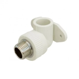 Уголок PPR Blue Ocean настенный с креплением 25х1/2", 90° ЗР
