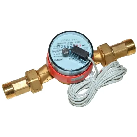 Счетчик воды с импульсным датчиком B Meters GSD8-R Ø3/4"  ГВ 30°С-90°С (L=130 мм Qn=4 м³/ч) (P8A0RC24CSDIVS)