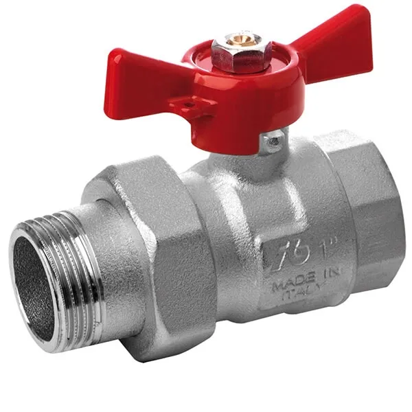 Кран-американка шаровой Idrosanitaria Bonomi TAMIGI Ø1 "red PN40 -10°C/+120°C (76500008R)