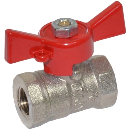 Кран шаровой Idrosanitaria BonomiTAMIGI Ø1/4" ВВ PN40 -10°C/+120°C "бабочка" (76020002R)