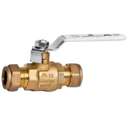Кран для медной трубы Idrosanitaria Bonomi MISSOURI Ø15 цанговый -10°C/+120°C (79660115W)