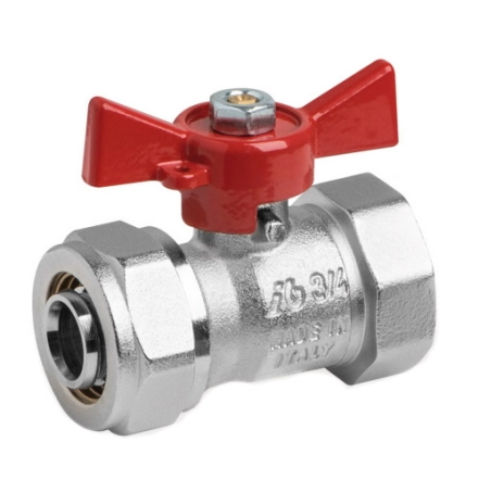 Кран шаровой Idrosanitaria Bonomi Ø20 х 2,0 х 3/4 "В PN10 0°C/+95°C "бабочка" (86412006R)