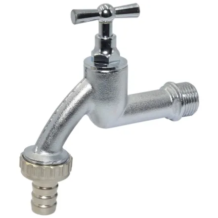 Кран поливочный вентильный со штуцером Idrosanitaria Bonomi Ø1/2" матовый хром (35701104)