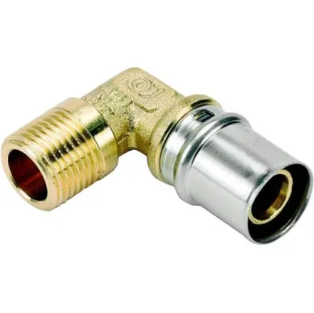 Коліно з зовнішньою різьбою (прес) Idrosanitaria Bonomi Ø26 х 3/4" З (40532606)