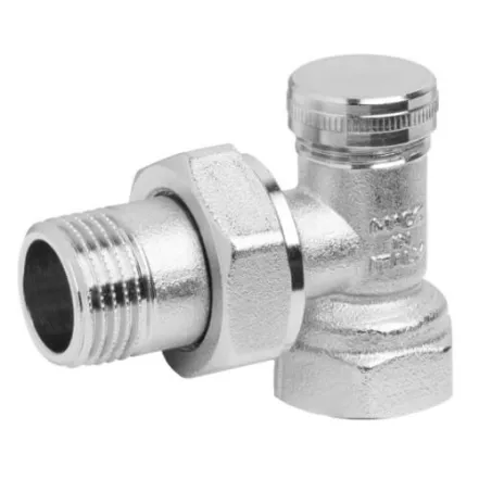 Кран радіаторний відсікаючий Ø1/2" кутовий  PN10 +95°C Idrosanitaria Bonomi (56030404)