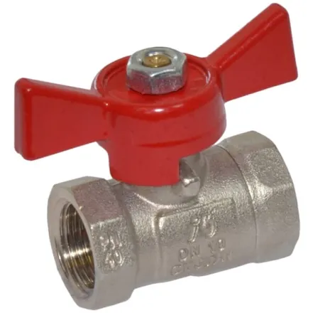 Кран кульовий Idrosanitaria Bonomi TAMIGI Ø3/8" ВВ PN40  –10°C/+120°C "метелик" (76020003R)