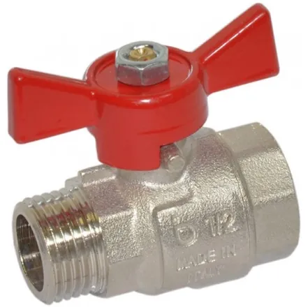 Кран шаровой Idrosanitaria Bonomi TAMIGI Ø1/2" ВНPN40 -10°C/+120°C "бабочка" (76070004R)