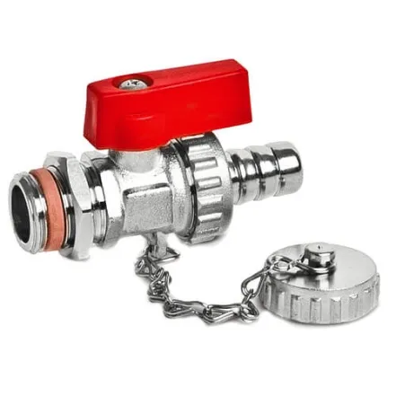 Кран хромированный сливной Idrosanitaria Bonomi Ø1/2" PN25 0/+90°C (77591104)
