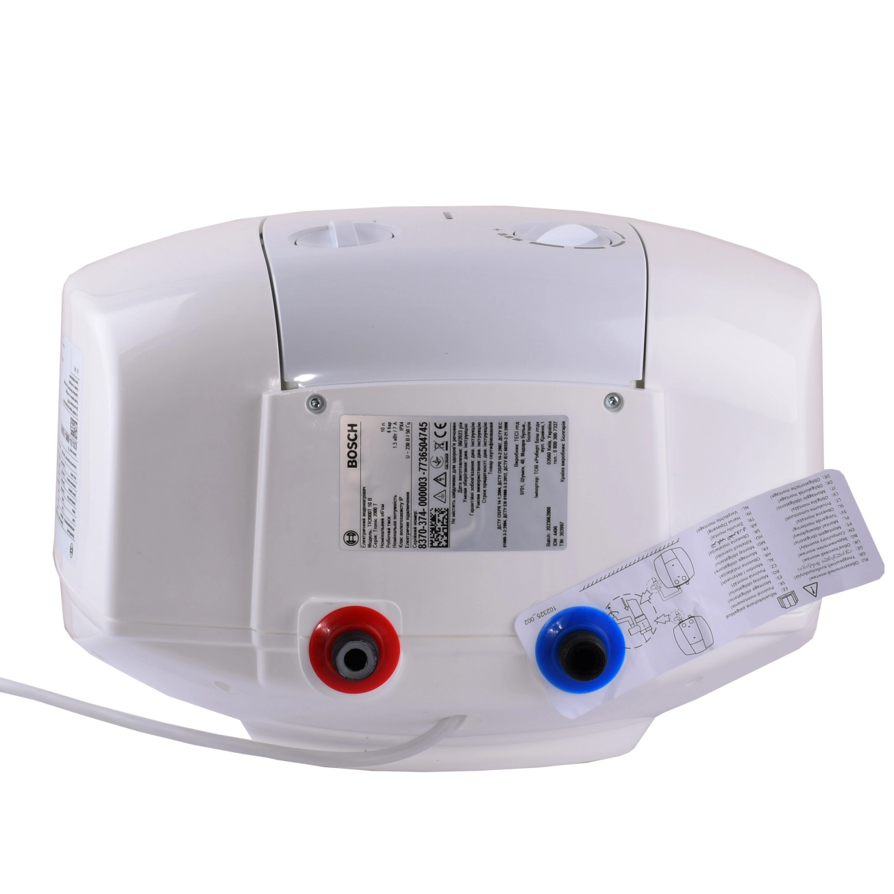 Водонагреватель электрический Bosch Tronic 2000 TR 2000 10 B/10л 1500W (над мойкой) Фото - 3