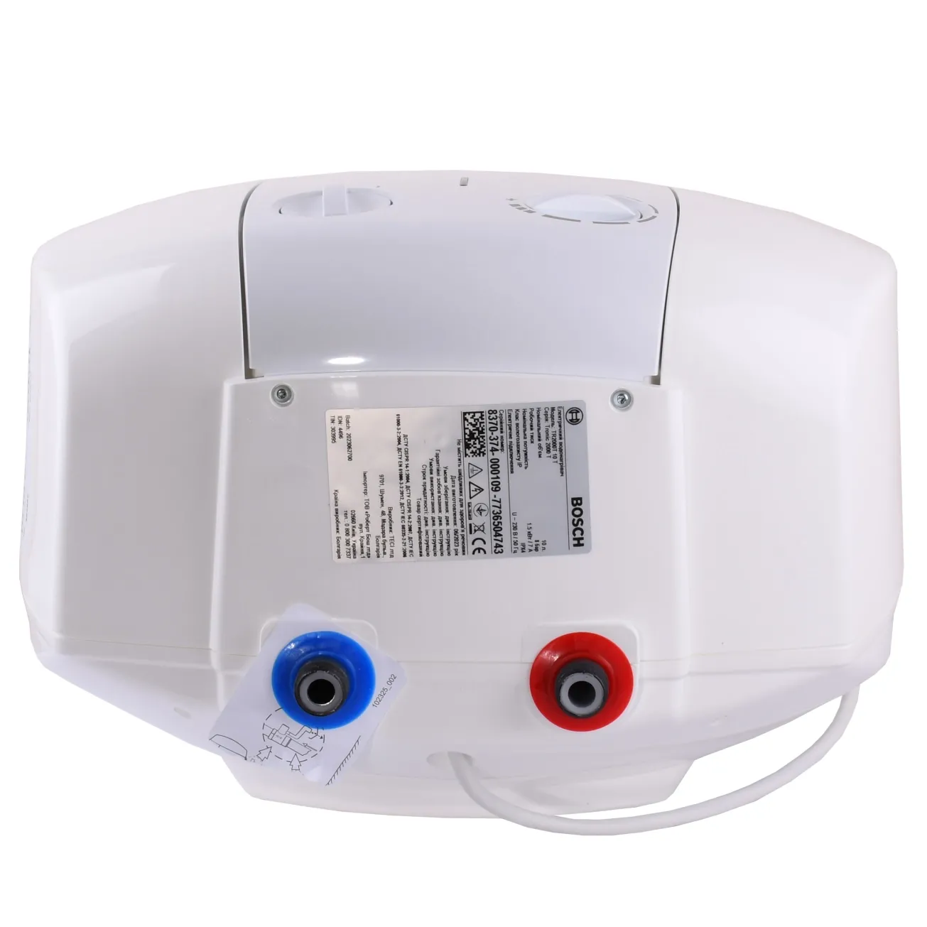 Водонагреватель электрический Bosch Tronic 2000 TR 2000 10 T/10л 1500W (под мойку) Фото - 3
