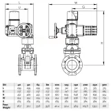 Задвижка с прорезиненным клином DN80 + электропривод CK 400 В Brandoni S.p.A. (20.900I080E16EED) Фото - 1