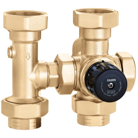 Термостатический смесительный клапан Caleffi Ø1" х 1 1/2" 25÷55°C 10 bar (163001)