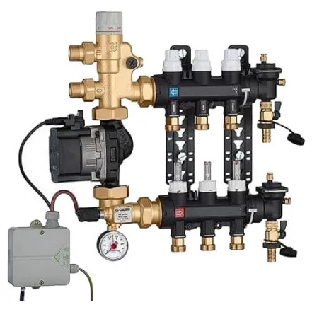 Колектор Caleffi + змішувальна група і насос  UPS 25-60  Ø3/4" З x 3 x 3/4" З  