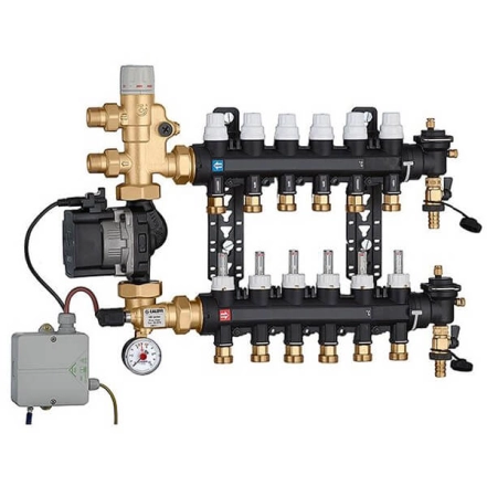 Колектор Caleffi + змішувальна група і насос  UPS 25-60  Ø3/4" З x 6 x 3/4" З