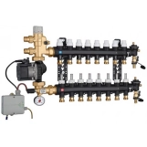 Коллектор Caleffi + смесительная группа и насос UPS 25-60 Ø3/4" С x 8 x 3/4" З