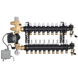 Коллектор Caleffi + смесительная группа и насос UPS 25-60 Ø3/4" С x 10 x 3/4" З