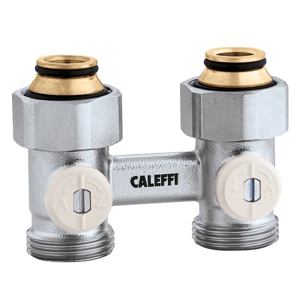 Кран нижнего подключения стального радиатора Caleffi Ø3/4" x 3/4" прямой (301050)
