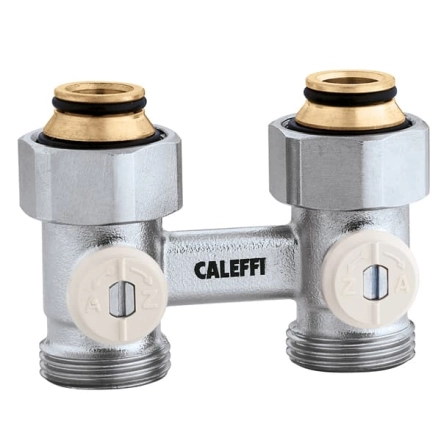 Кран нижнего подключения стального радиатора Caleffi Ø3/4" x 3/4" прямой (301050)