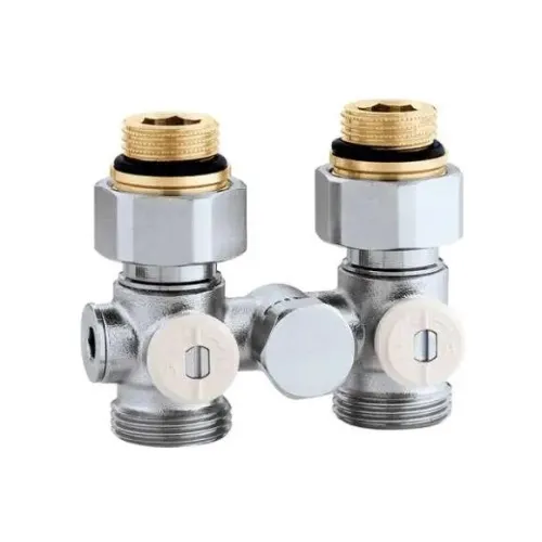 Кран нижнього підключення сталевого радіатора Caleffi Ø1/2" x 3/4" прямий  50% (301241)
