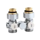 Кран нижнього підключення сталевого радіатора Caleffi Ø1/2" x 3/4" прямий  50% (301241)