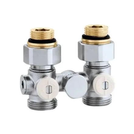 Кран нижнего подключения стального радиатора Caleffi Ø1/2" x 3/4" прямой 50% (301241)