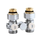 Кран нижнього підключення сталевого радіатора Caleffi Ø3/4" x 3/4" прямий  50% (301250)