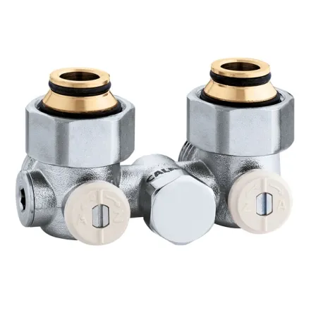Кран нижнього підключення сталевого радіатора Caleffi Ø3/4" x 3/4" кутовий  50% (301350)