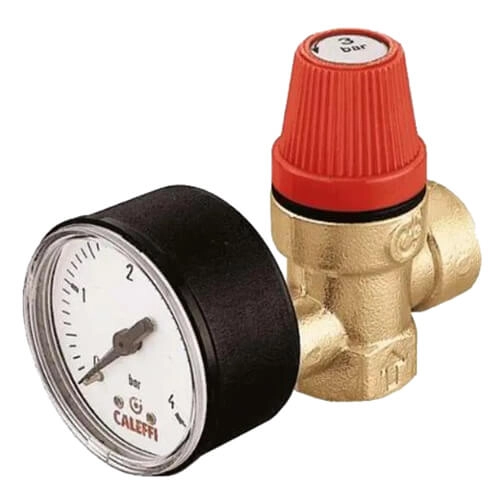 Мембранний клапан з отвором для манометра Caleffi Ø1/2" х 1/2" ВВ 3,0 bar