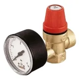 Мембранный клапан с отверстием для манометра Caleffi Ø1/2" х 1/2" ВВ 3,0 bar