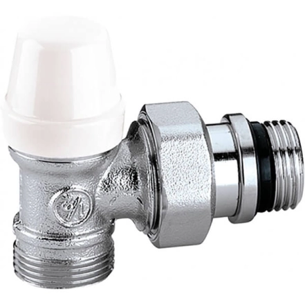 Кран радиаторный отсекающий Caleffi М23 x 1,5 х 1/2" угловой 10 bar (342402)