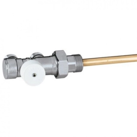Кран нижнего подключения радиатора горизонтальный Ø1/2" x 23 p. x 1,5 Caleffi (348400)