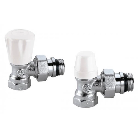 Комплект кутових  радіаторних кранів  Ø1/2"  10 bar  Caleffi (411431)
