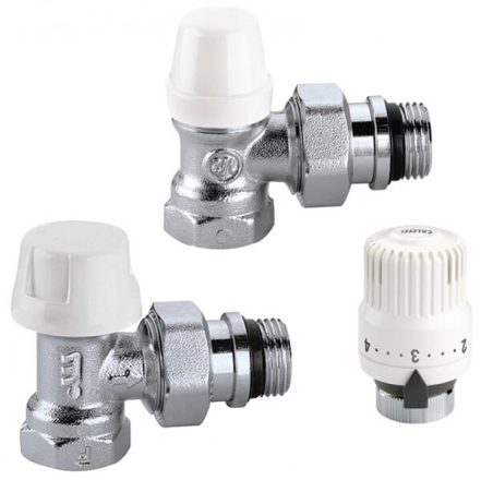 Комплект термостатических угловых кранов Ø1/2"  Caleffi (4220402)