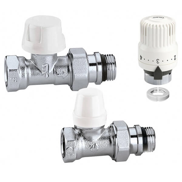 Комплект термостатичних кутових кранів Ø1/2" Caleffi (4221402)