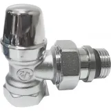 Кран радіаторний хром ручка відсікаючий  Ø1/2"  кутовий 10 bar Caleffi (431422)