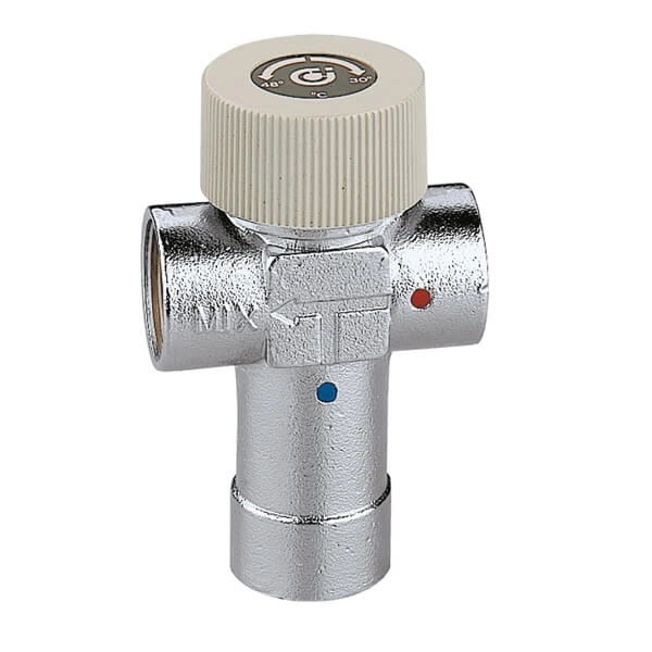 Змішувач-термостат Caleffi Ø1/2" з налаштуванням  30÷48 °C  Kv=1,3 m³/h (520430)