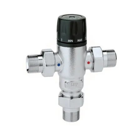 Змішувач-термостат антивапняний Caleffi Ø1/2"з налаштуванням  30÷65 °C  Kv=2,6 (m³/h) (521400)