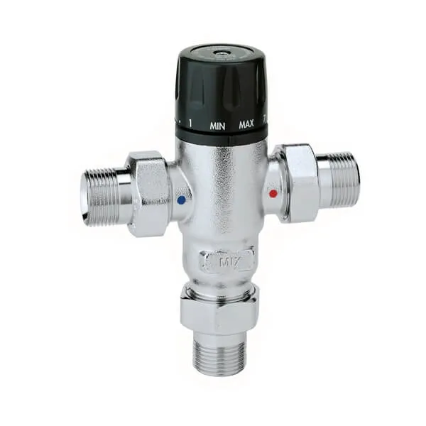 Змішувач-термостат антивапняний Caleffi Ø3/4"з налаштуванням  30÷65 °C  Kv=2,6 (m³/h) (521500)