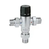 Змішувач-термостат антивапняний Caleffi Ø3/4"з налаштуванням  30÷65 °C  Kv=2,6 (m³/h) (521500)