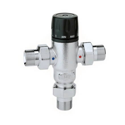 Смеситель-термостат антиизвестковый Caleffi Ø3/4 "с настройкой 30÷65 °C Kv=2,6 (m³/h) (521500)
