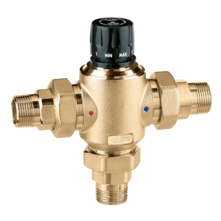 Смеситель-термостат для централизованных систем Caleffi Ø1 1/2" 36÷60 °C Kv=14,5 m³/h (523080)