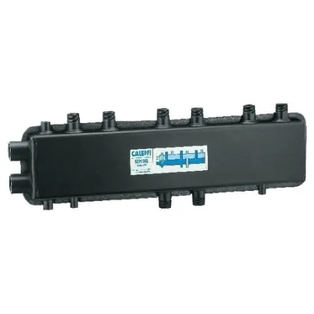 Гідравлічний сепаратор-колектор Caleffi SEPCOLL®  Ø1 1/4" В  х 1" З  3+1 пари  90 мм