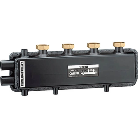 Гидравлический сепаратор-коллектор Caleffi SEPCOLL® Ø1" В x 1 1/2" В (НГ) 2 пары 125 мм