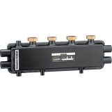 Гідравлічний сепаратор-колектор Caleffi SEPCOLL®  Ø1" В x 1 1/2" В (НГ) х 1" В  2+1 пари  125 мм