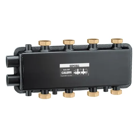 Гидравлический сепаратор-коллектор Caleffi SEPCOLL® Ø1 1/4" В x 1 1/2" В (НГ) 2+2 пары 125 мм