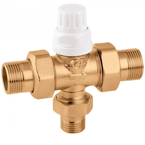 Вентиль зоновый трехходовой под термоголовку Ø1/2" 10 bar 0÷95 °C Caleffi (677040)