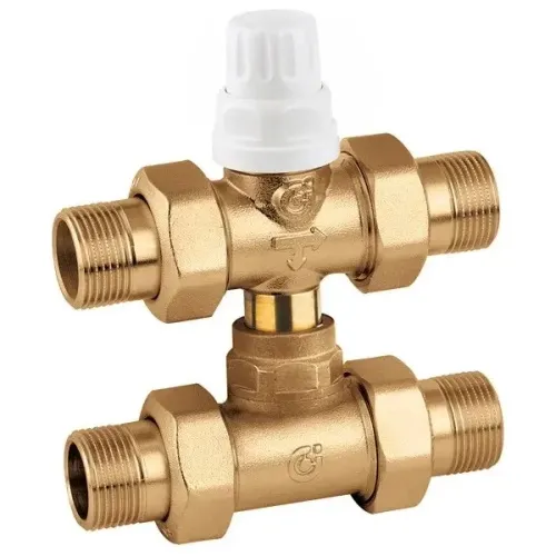 Вентиль зоновий триходовий з байпасом під термоголовку Ø1/2" 10 bar 0÷95 °C Caleffi (678040)