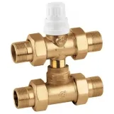 Вентиль зоновий триходовий з байпасом під термоголовку Ø1/2" 10 bar 0÷95 °C Caleffi (678040)