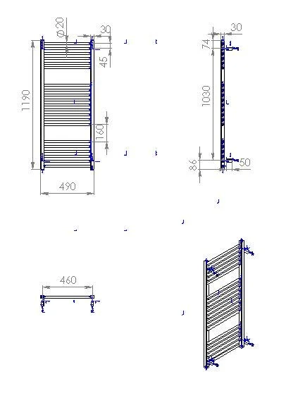 Рушникосушка Carino Arianna 1190x490 White Matte (A1949LWM) Фото - 6